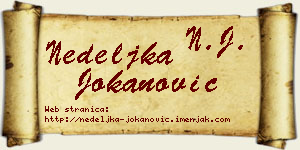 Nedeljka Jokanović vizit kartica